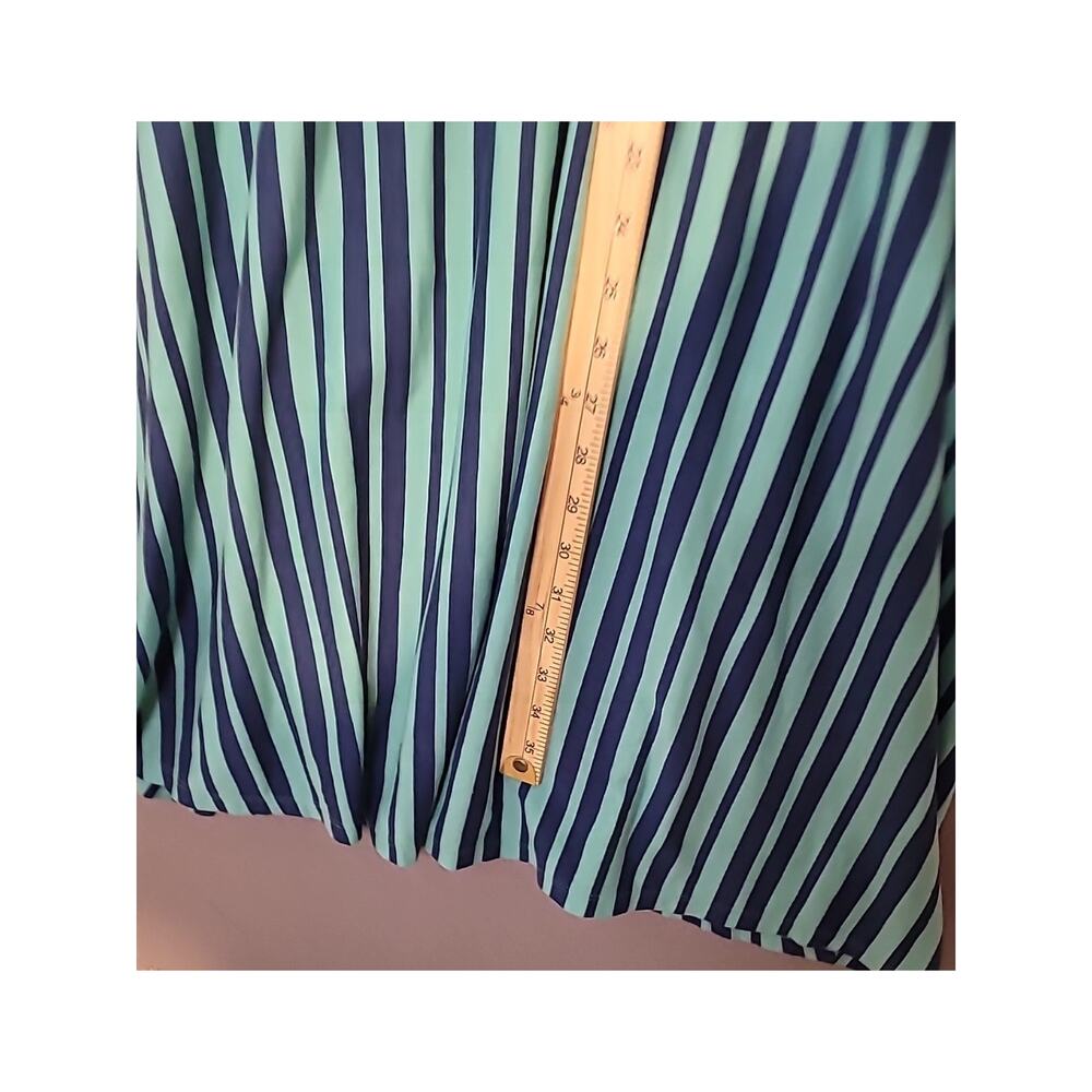 Patagonia Dress Women M Blue Stripe Coastal Cottagecore Romantic Travel Eco Chic - Picture 7 of 7